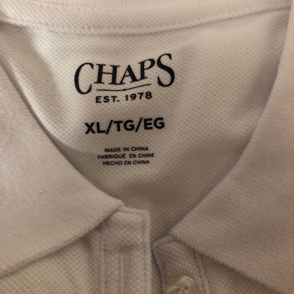 CHAPS Womens Sleeveless Polo Shirt Size XL White New - Picture 7 of 8